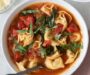 Tortellini Soup with Spinach and Tomatoes