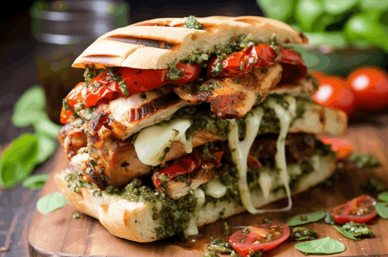 Grilled Chicken and Pesto Sandwich with Sun-Dried Tomatoes Recipes