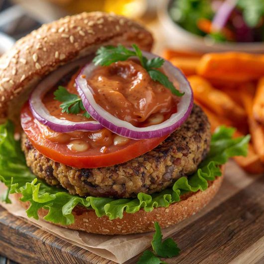 Black Bean and Quinoa Burgers with Chipotle Mayo