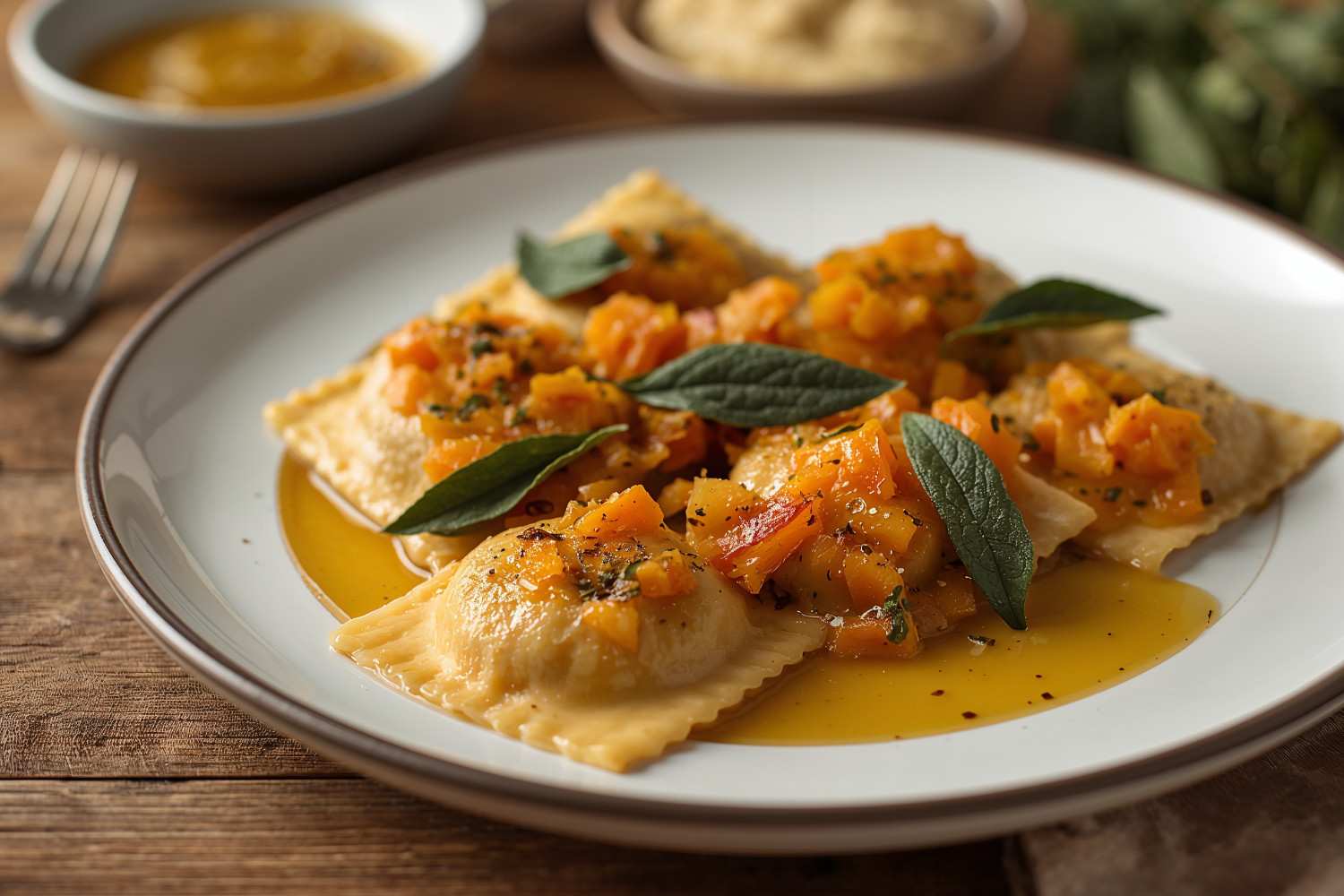 Butternut Squash Ravioli with Sage Brown Butter