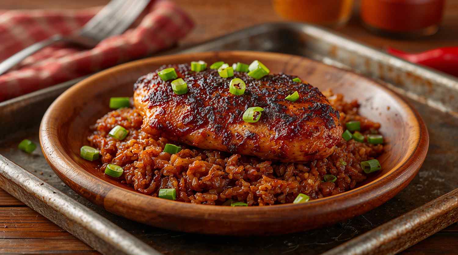 Cajun Blackened Chicken with Dirty Rice