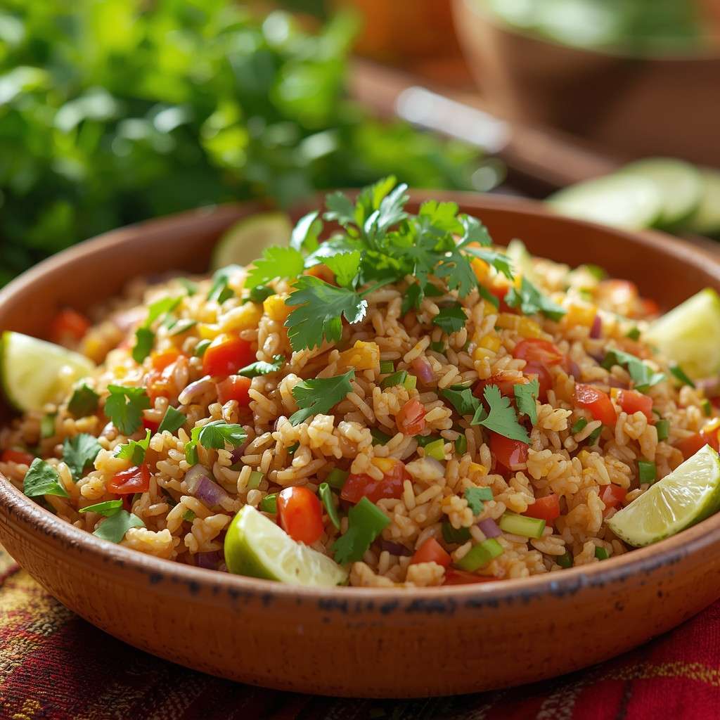 Fiesta Rice Salad with Cilantro and Lime