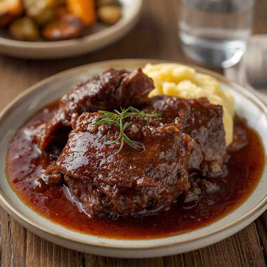 Slow Cooker Beef Short Ribs with Red Wine Sauce