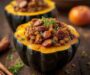 Stuffed Acorn Squash with Sausage and Rice