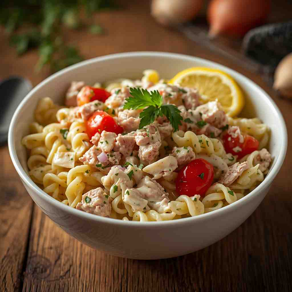 Tuna Pasta Salad with Creamy Dressing
