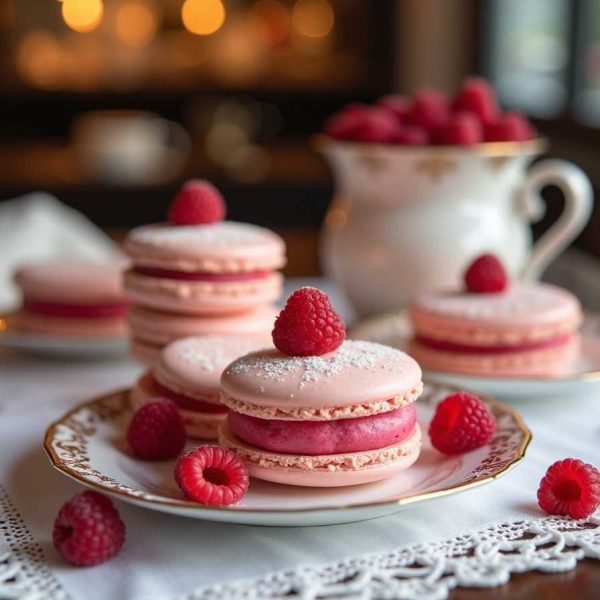 French:ma French Macarons with Raspberry Buttercream
