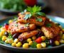 BBQ Chicken Salad with Corn and Beans