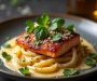 Blackened Salmon Alfredo Pasta with Parmesan Cream Sauce