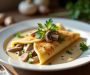 Chicken and Mushroom Crepes with Bechamel Sauce