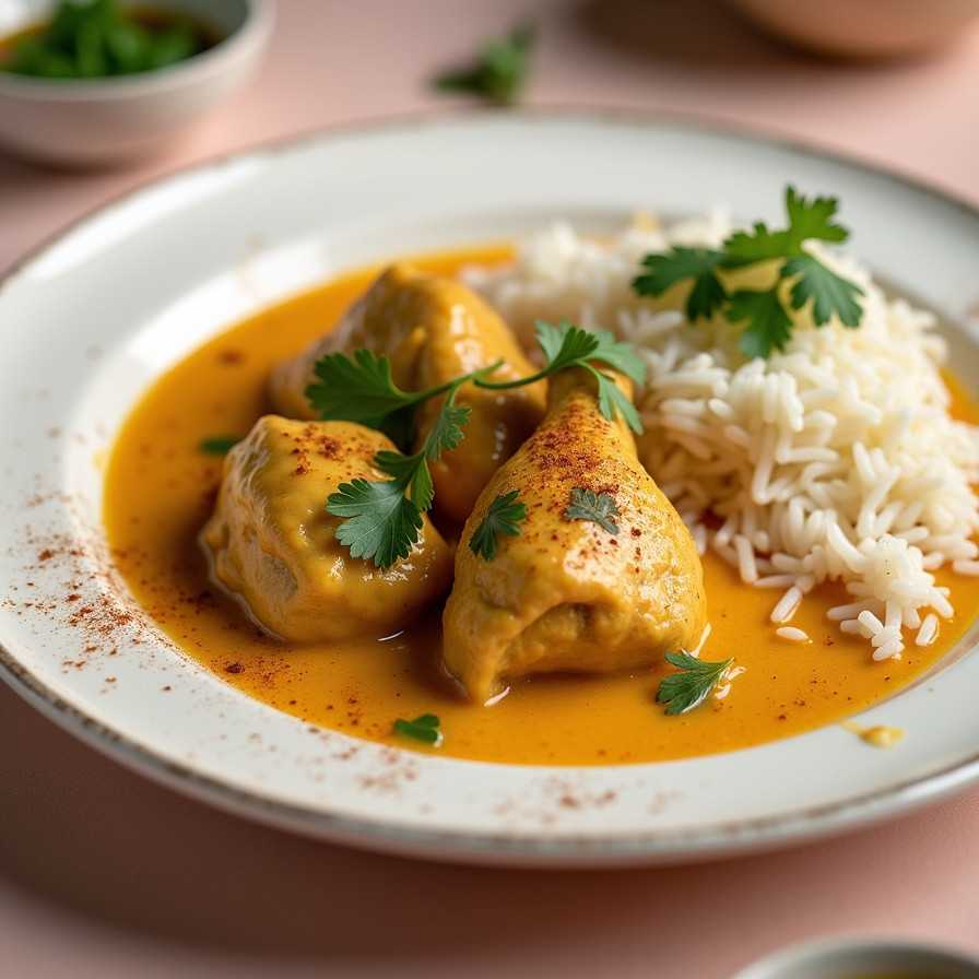 Creamy Chicken Curry with Rice
