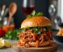 Crockpot Buffalo Pulled Pork Sandwiches
