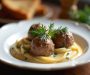 Ground Beef Swedish Meatballs with Cream Sauce