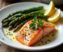 Lemon Garlic Butter Salmon with Roasted Asparagus