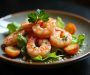 Shrimp Caesar Salad with Crispy Croutons