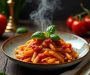 Spicy Tomato Penne with Red Pepper Flakes & Basil