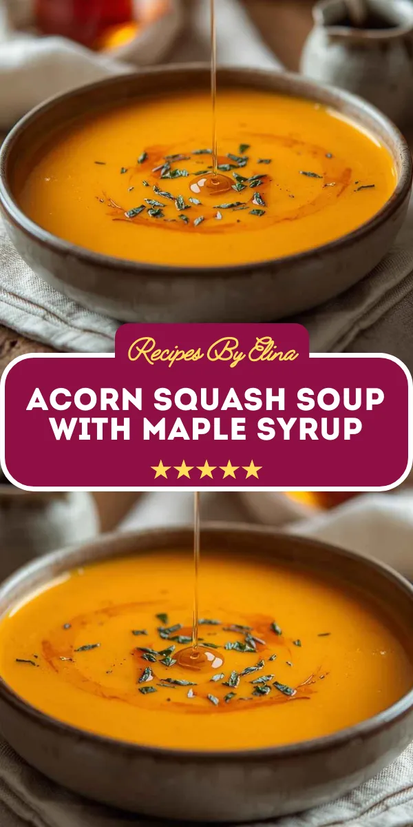 Acorn Squash Soup with Maple Syrup