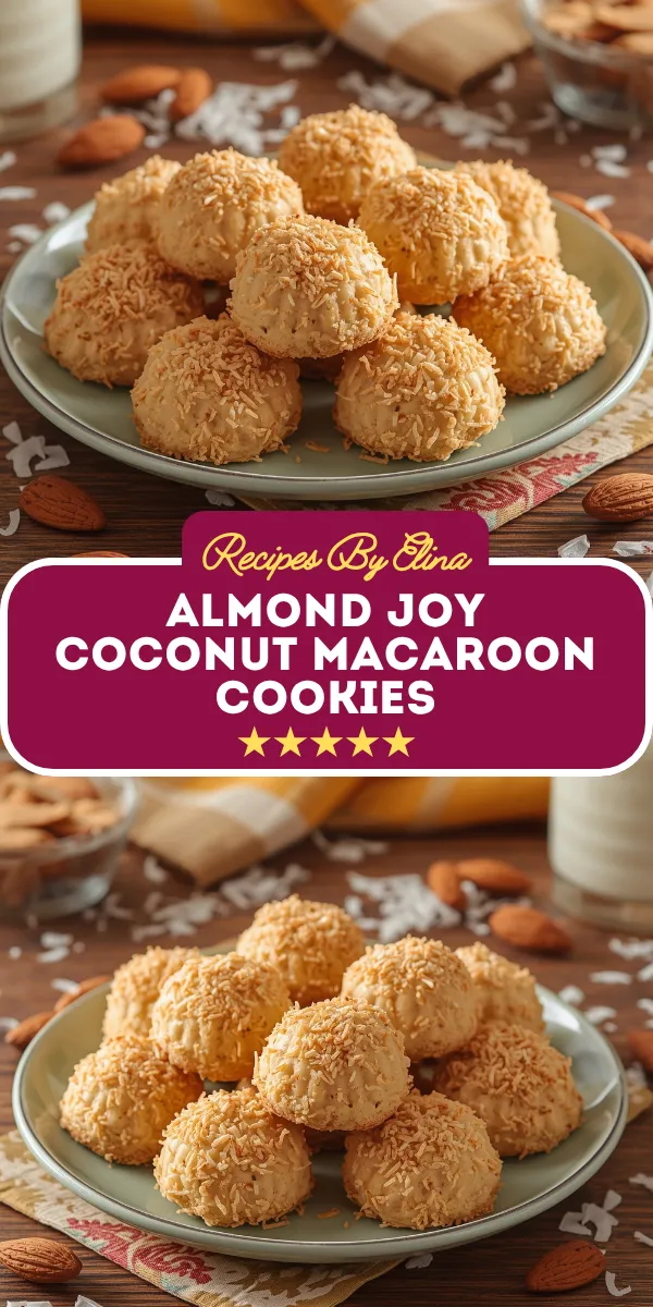 Almond Joy Coconut Macaroon Cookies