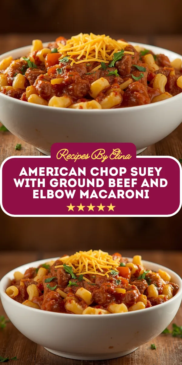 American Chop Suey with Ground Beef and Elbow Macaroni