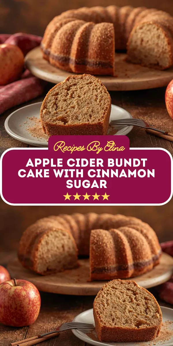 Apple Cider Bundt Cake with Cinnamon Sugar