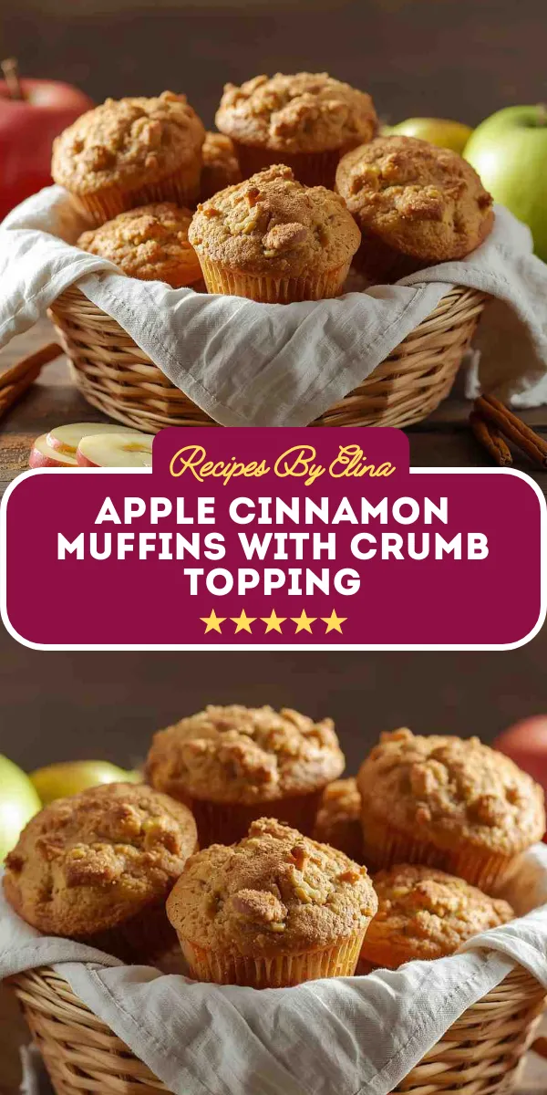 Apple Cinnamon Muffins with Crumb Topping