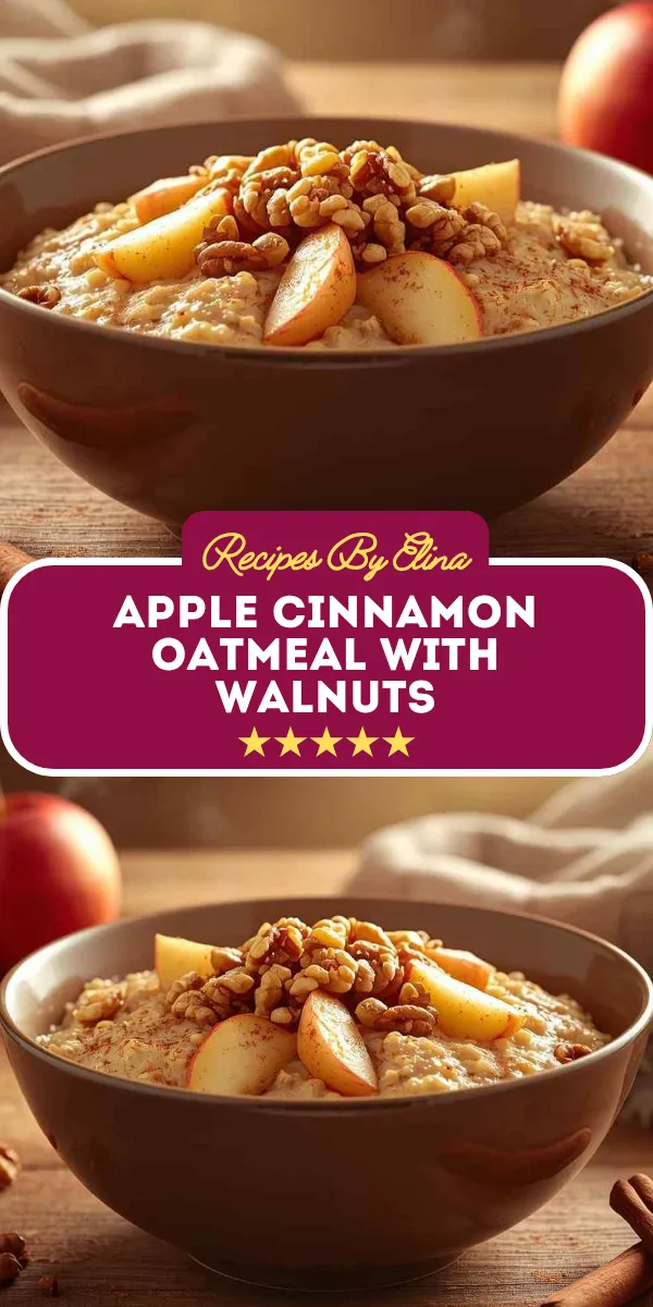 Apple Cinnamon Oatmeal with Walnuts