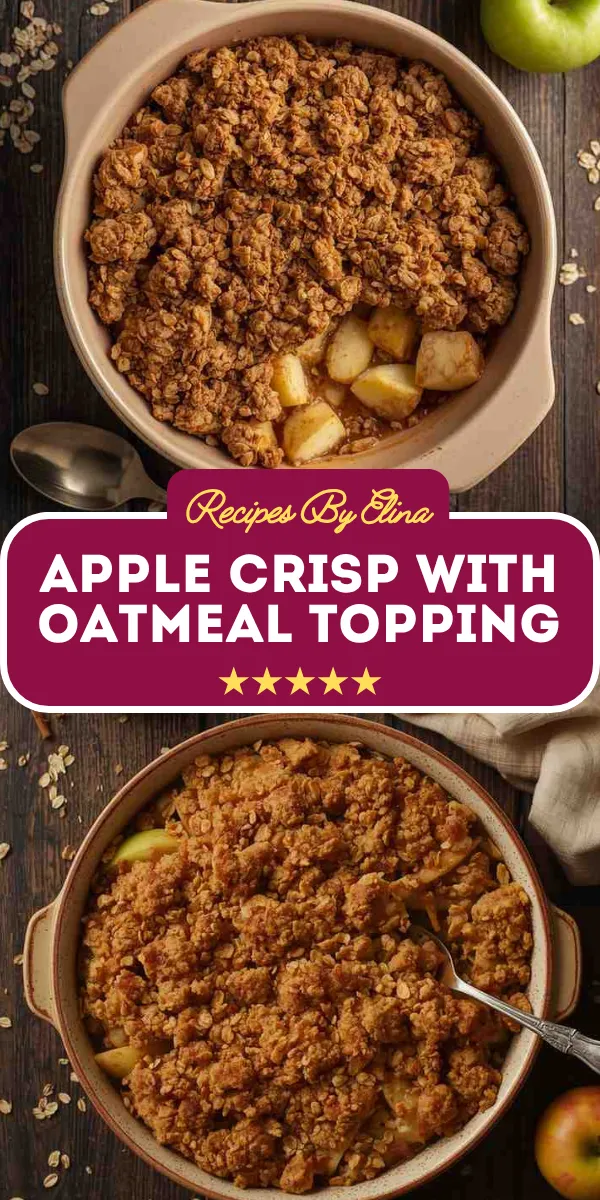 Apple Crisp with Oatmeal Topping