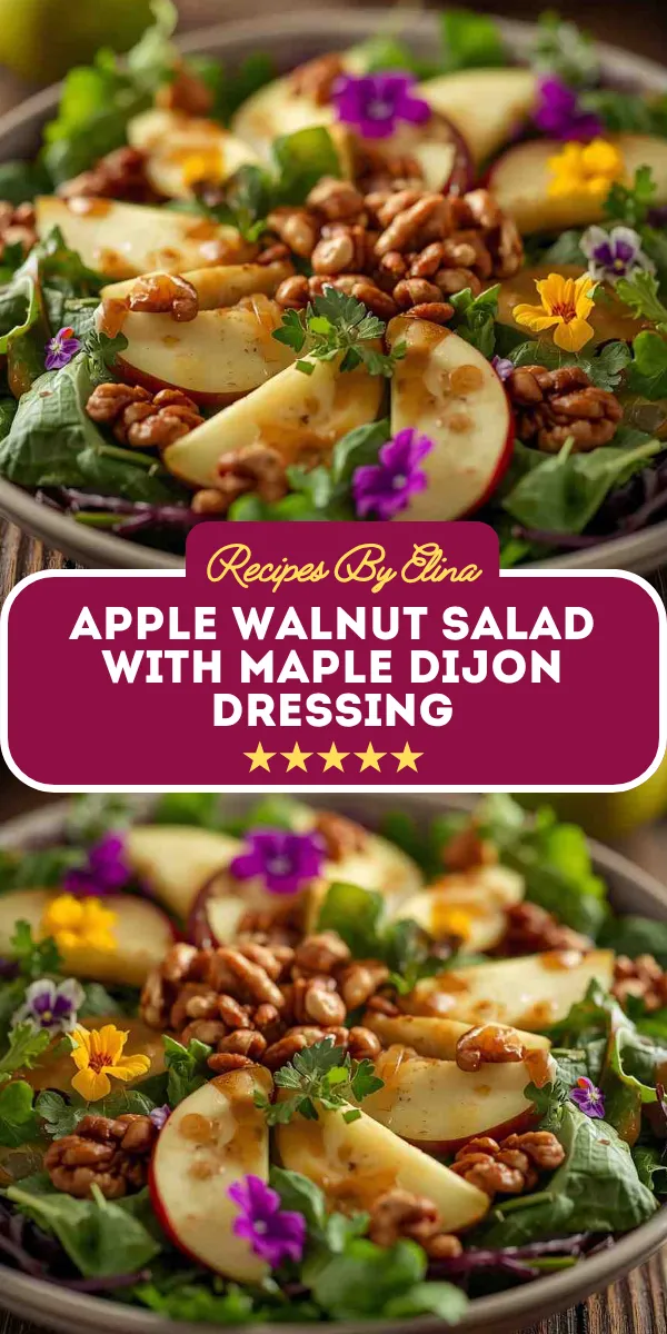 Apple Walnut Salad with Maple Dijon Dressing