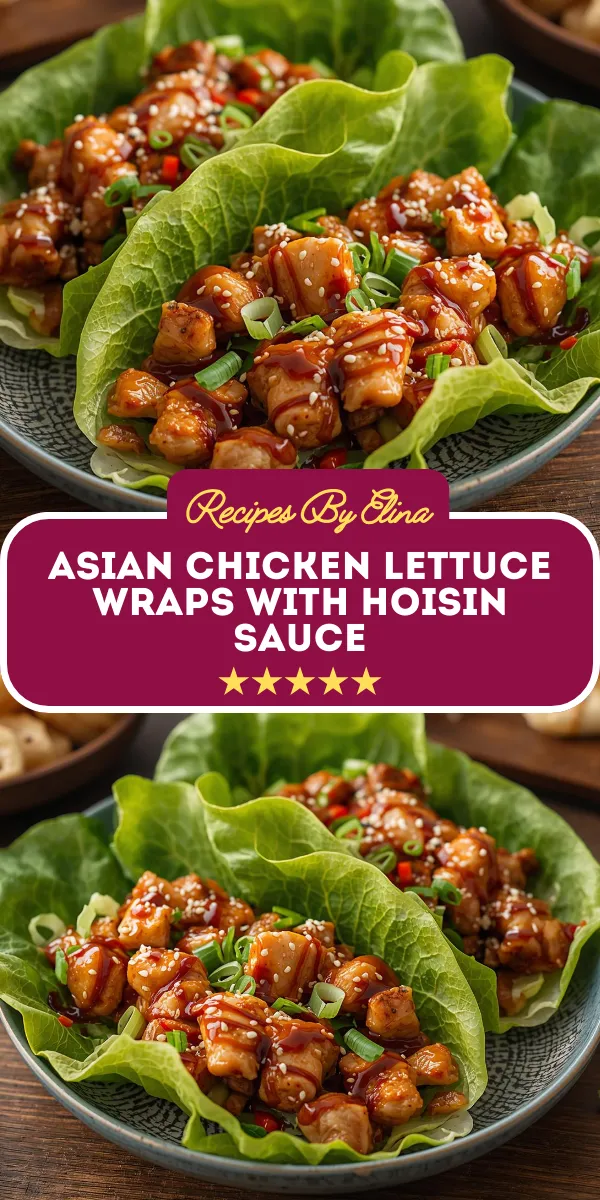 Asian Chicken Lettuce Wraps with Hoisin Sauce