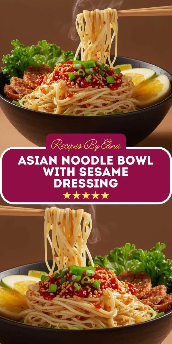 Asian Noodle Bowl with Sesame Dressing