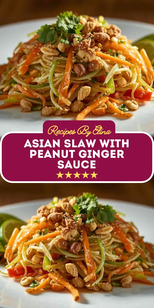 Asian Slaw with Peanut Ginger Sauce