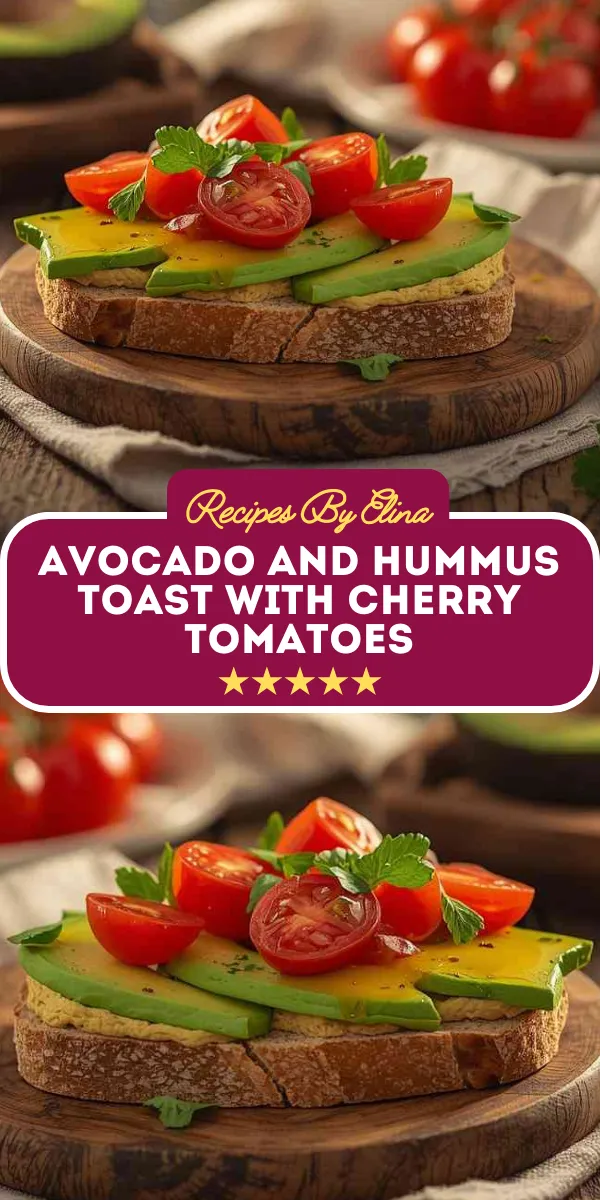 Avocado and Hummus Toast with Cherry Tomatoes