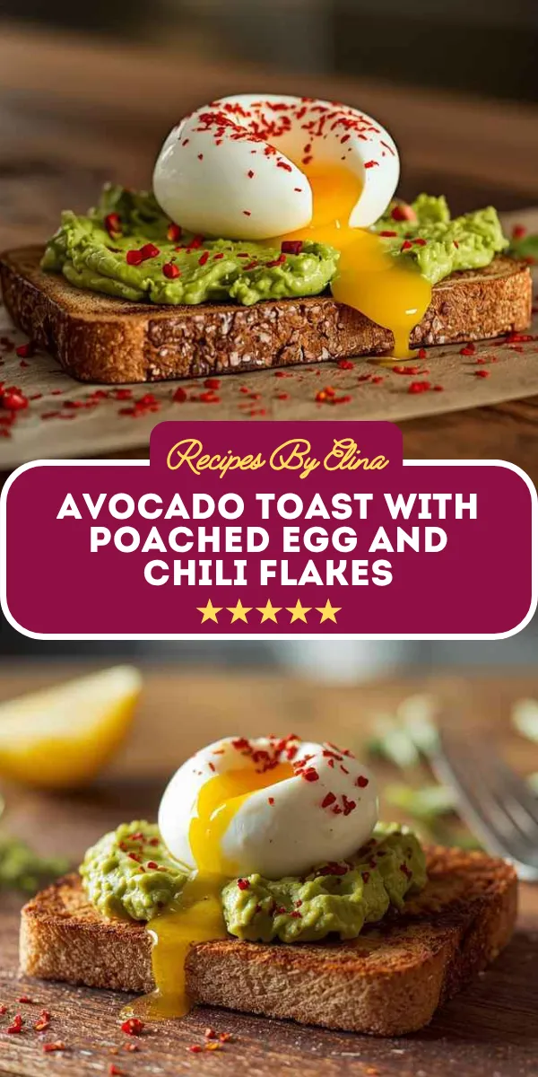 Avocado Toast with Poached Egg and Chili Flakes