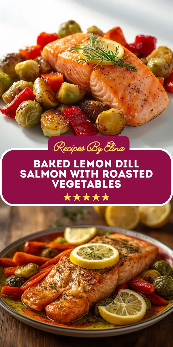 Baked Lemon Dill Salmon with Roasted Vegetables