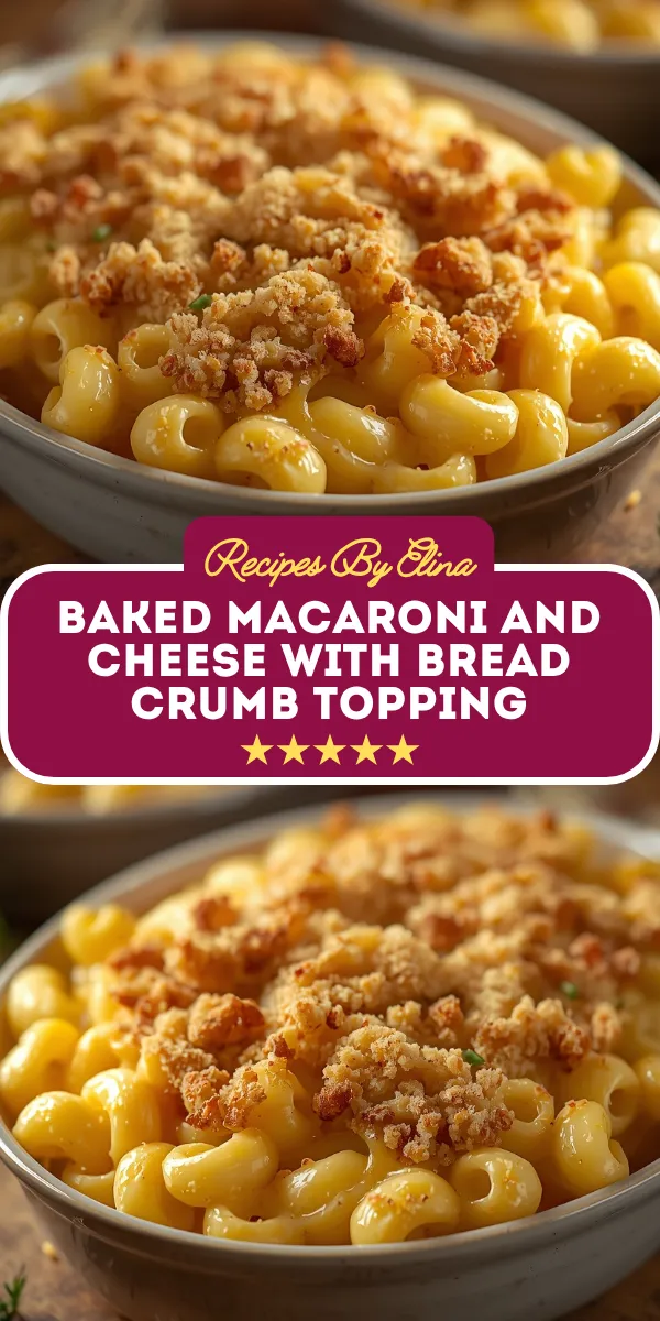Baked Macaroni and Cheese with Bread Crumb Topping