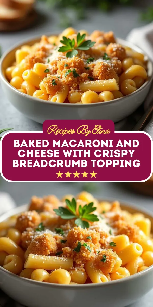 Baked Macaroni and Cheese with Crispy Breadcrumb Topping