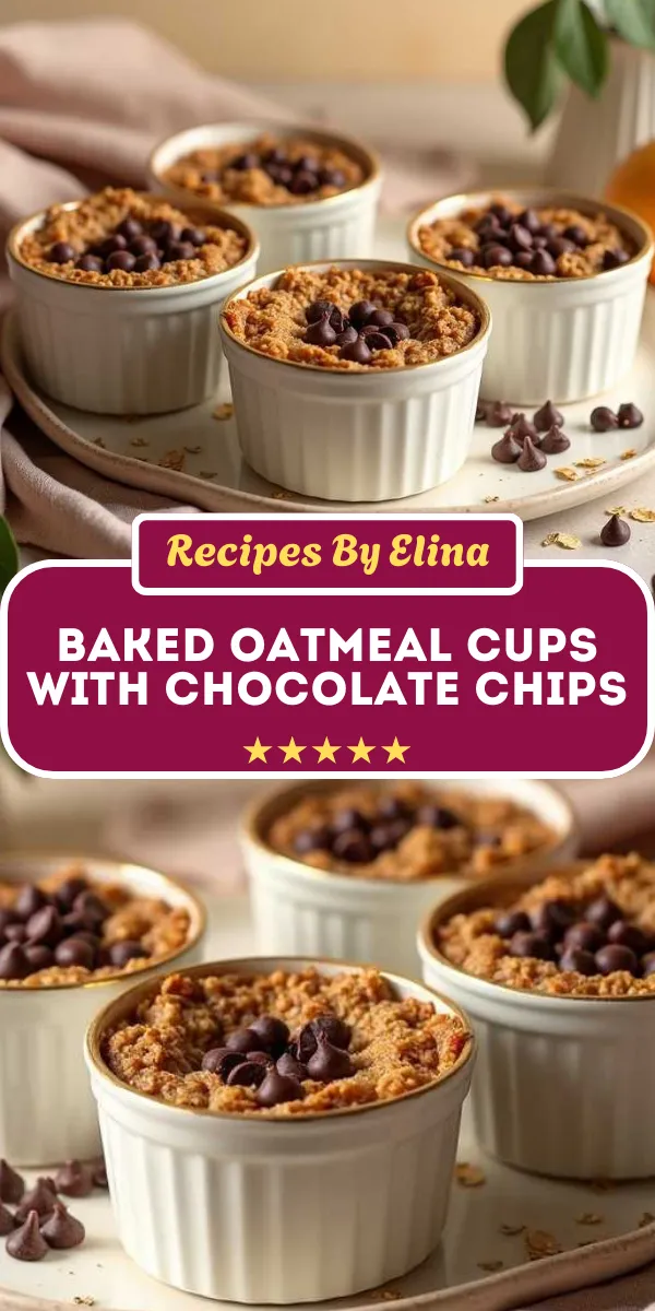 Baked Oatmeal Cups with Chocolate Chips