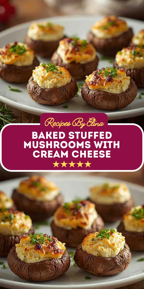 Baked Stuffed Mushrooms with Cream Cheese