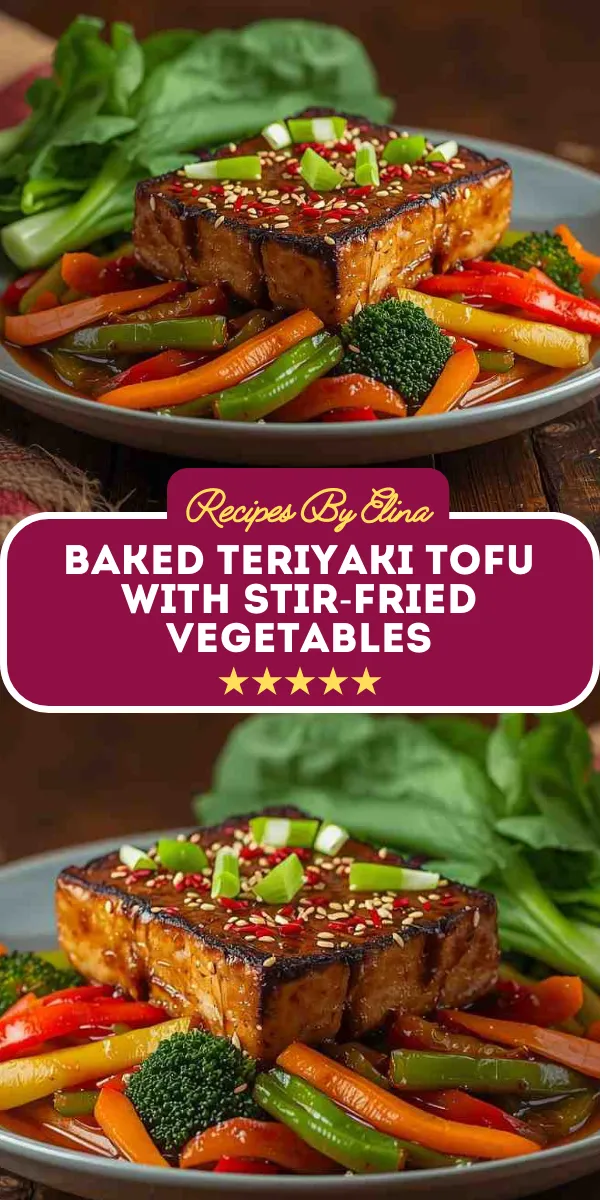 Baked Teriyaki Tofu with Stir-Fried Vegetables