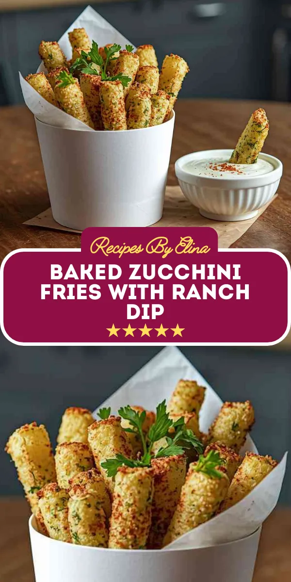 Baked Zucchini Fries with Ranch Dip