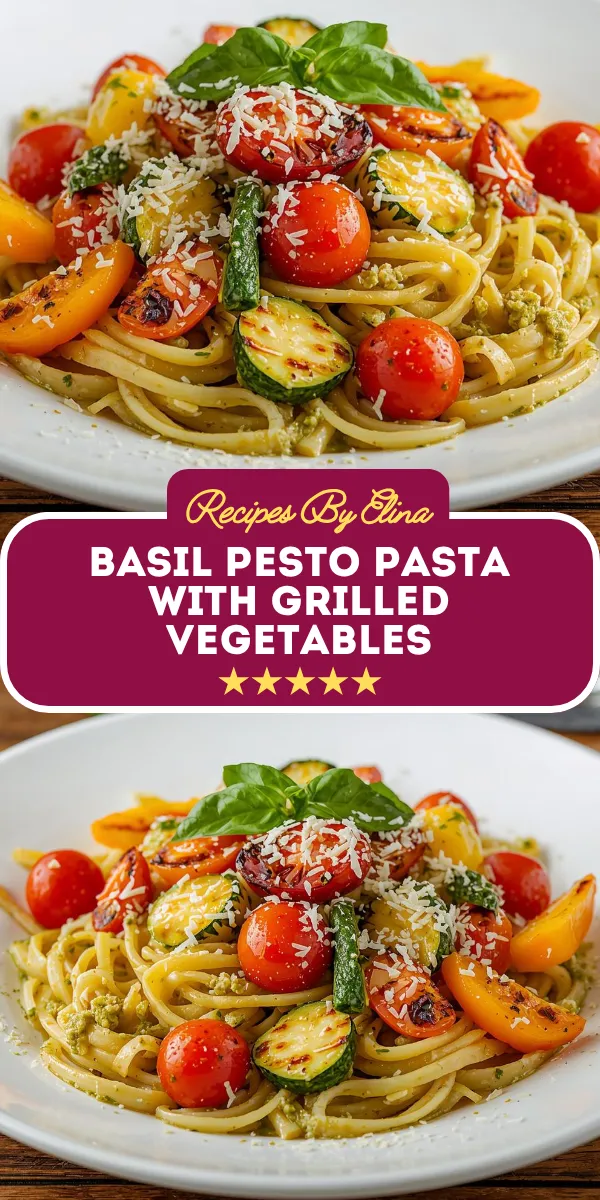 Basil Pesto Pasta with Grilled Vegetables
