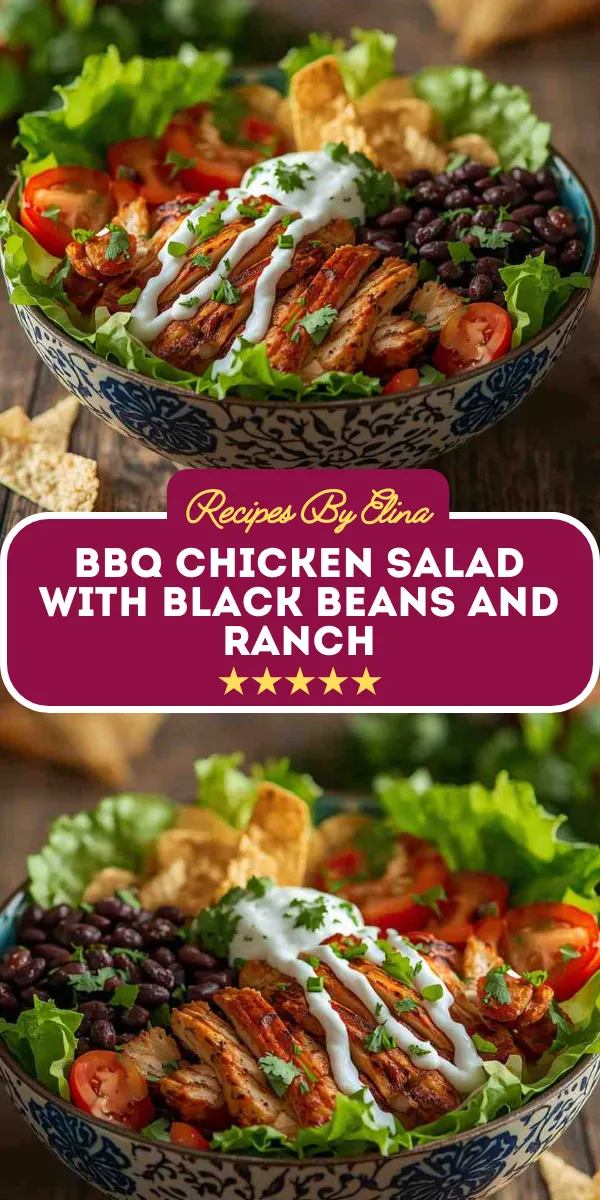 BBQ Chicken Salad with Black Beans and Ranch