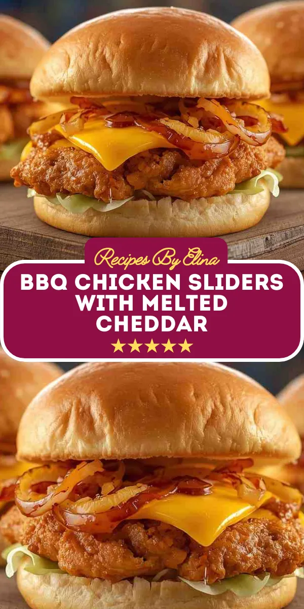 BBQ Chicken Sliders with Melted Cheddar