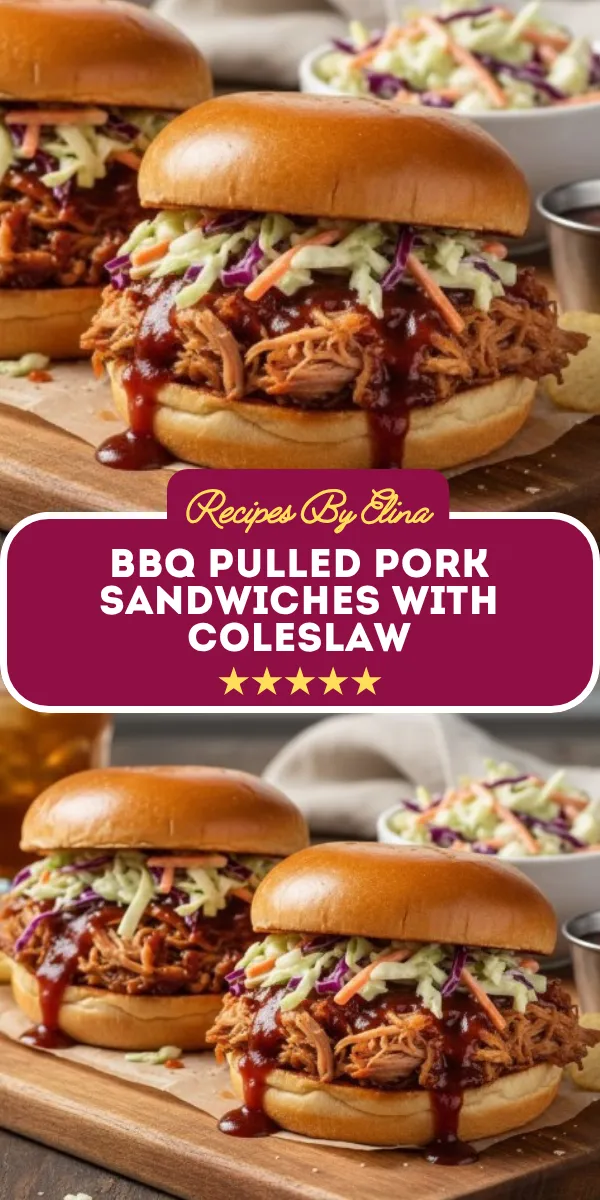 BBQ Pulled Pork Sandwiches with Coleslaw