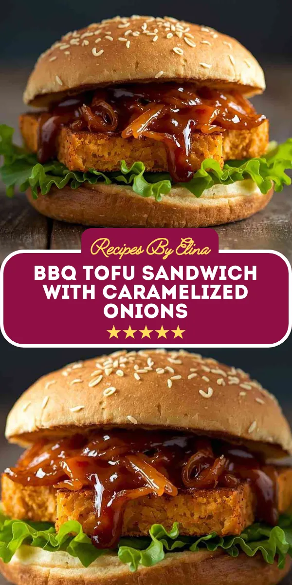 BBQ Tofu Sandwich with Caramelized Onions