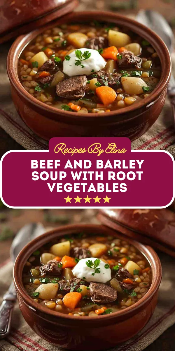 Beef and Barley Soup with Root Vegetables
