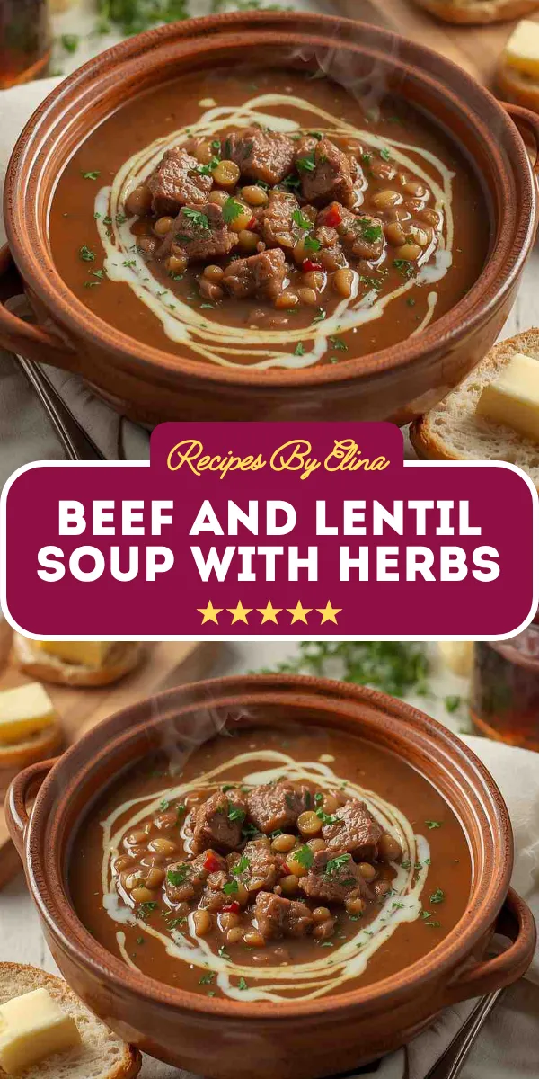 Beef and Lentil Soup with Herbs