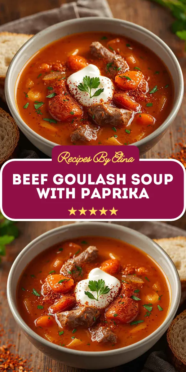 Beef Goulash Soup with Paprika