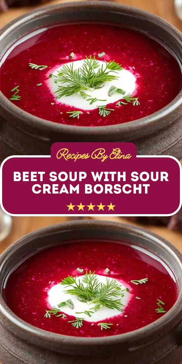 Beet Soup with Sour Cream Borscht