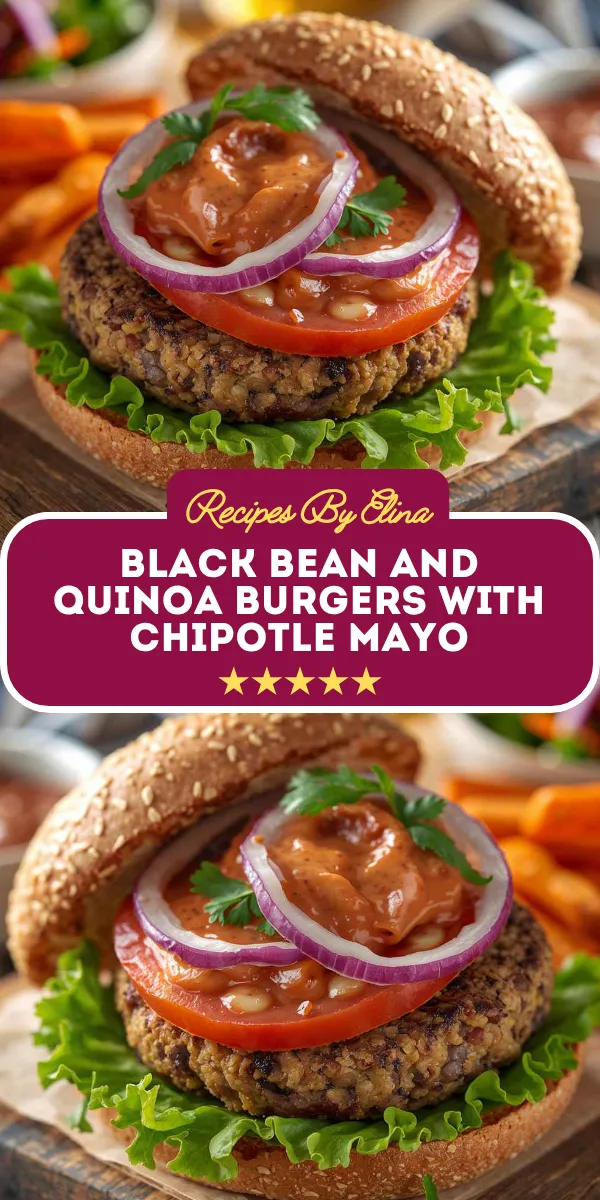 Black Bean and Quinoa Burgers with Chipotle Mayo