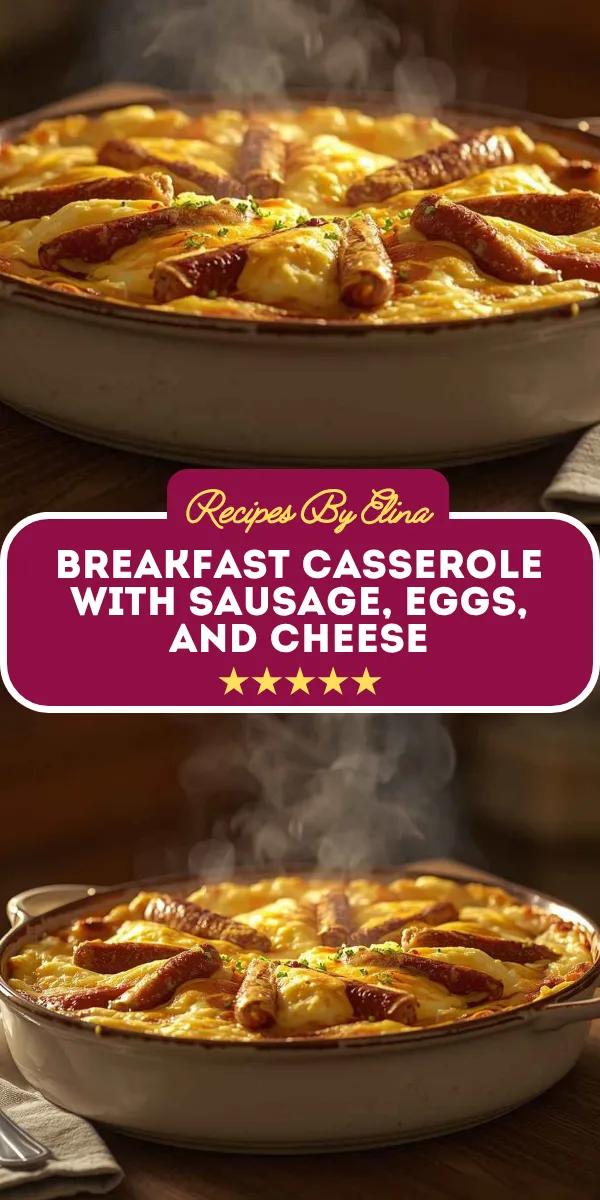 Breakfast Casserole with Sausage, Eggs, and Cheese